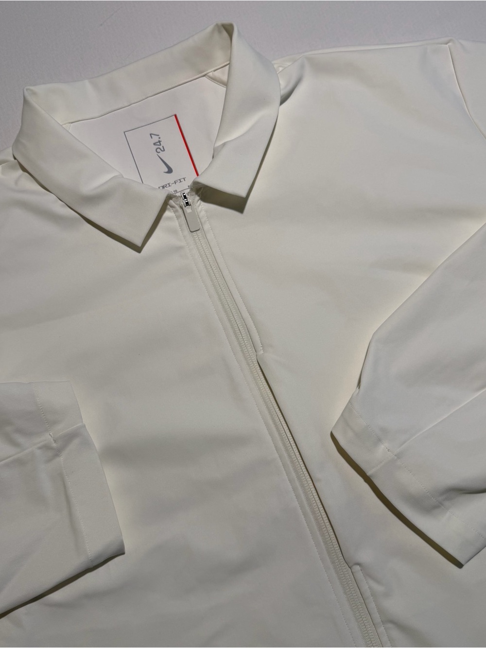 Nike 24.7 PerfectStretch UV Shirt Jacket Men XL Sail Commute Travel Full Zip
